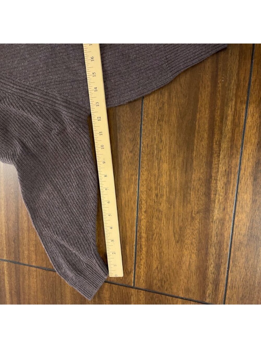 NWOT Brochu Walker Brown Wool Blend Cowl Neck Ribbed Sweater XS FVA3110 - Picture 6 of 11